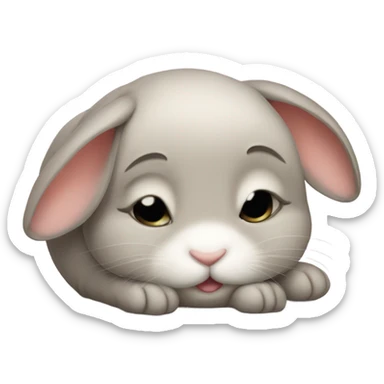 sleeping rabbit sticker