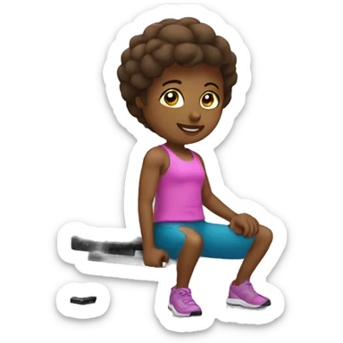 workout at gym sticker