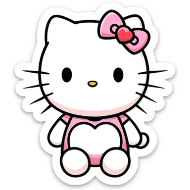 hello kitty heart eyes sticker