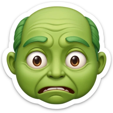disgust facial expression stylized emoji sticker