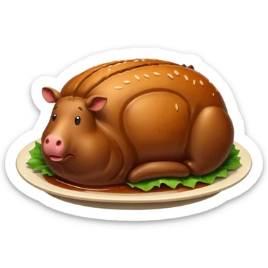 whole roast beef, simple, clear sticker