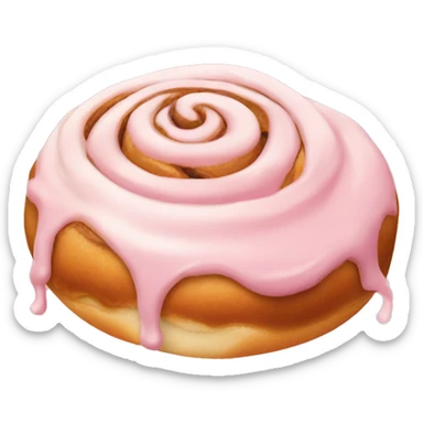 light pinkcinnamon roll sticker