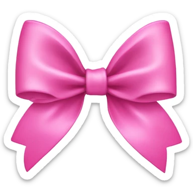 Pink bow sticker