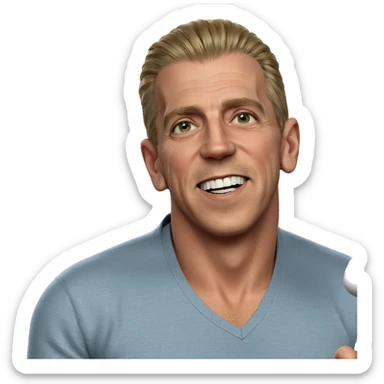 smiling boy with smoking pipe sticker