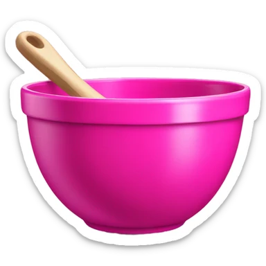 Realistic hot pink mixing bowl sticker