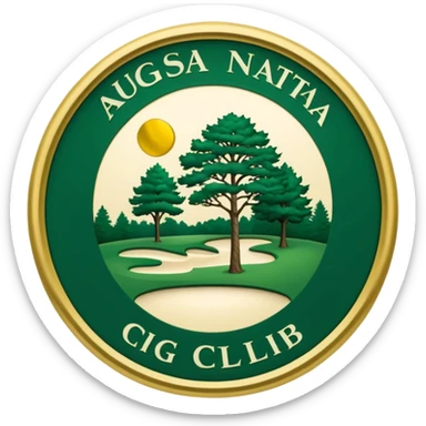 Augusta national golf club logo sticker