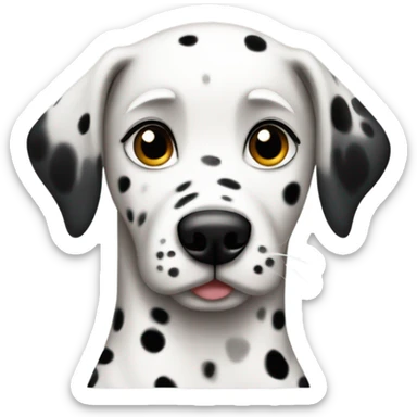A Dalmatian in a crop too sticker