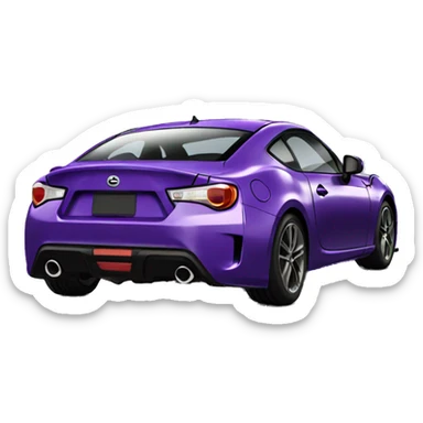 purple gt86 with a spoiler  sticker