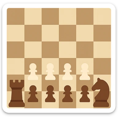 The opening phase of a chess game sticker