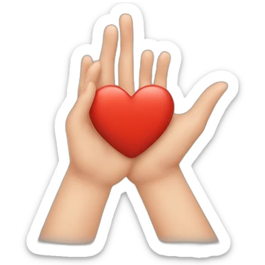 Hand zeichen herz sticker