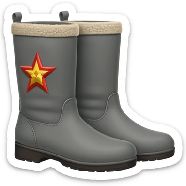 soviet valenki boots without heels on soft soles sticker