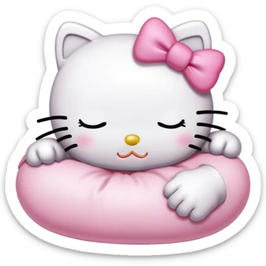 Hello kitty sleeps sticker