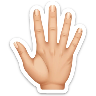 Right hand missing ring finger  sticker