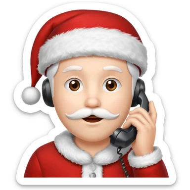 christmas talking on the phone sticker