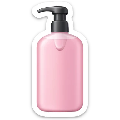 light pink shampoo bottle for hair care sticker