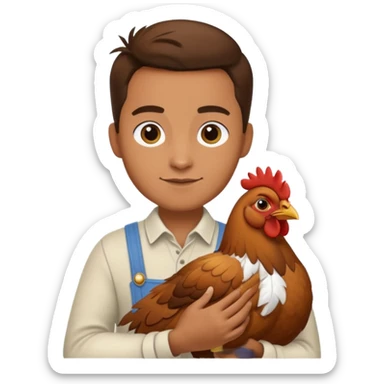 Lope Bryant holding chicken sticker