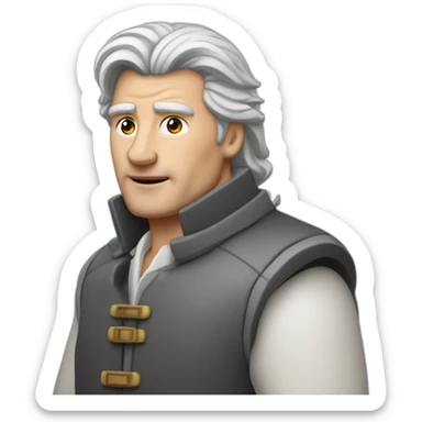 50 jähriger mann mit stoppelbart und schwarzen haaren sticker