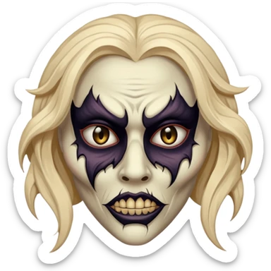 horror masked woman sticker