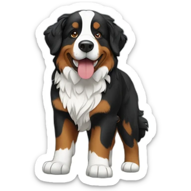 Bernese mountain dog hiking sticker