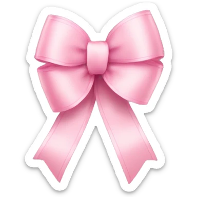 light pink ribbon bow sticker