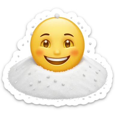 happy face with a pile of salt in front of him sticker
