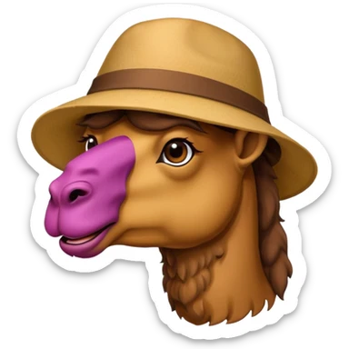 camel with hat sticker