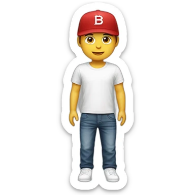 Un niño con gorra hugo boss camiseta armani  sticker