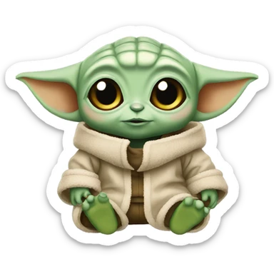 Cute baby yoda sticker