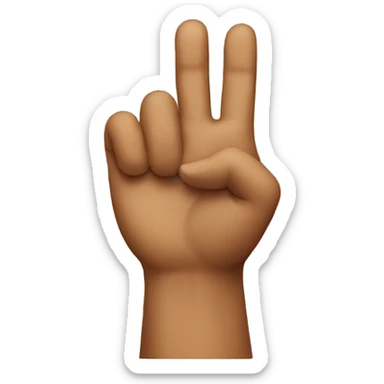 hand making the letter F sticker