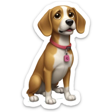 chien qui fait du surf sticker