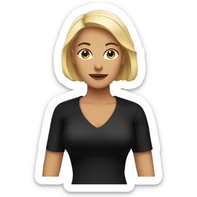 ladies in black sticker