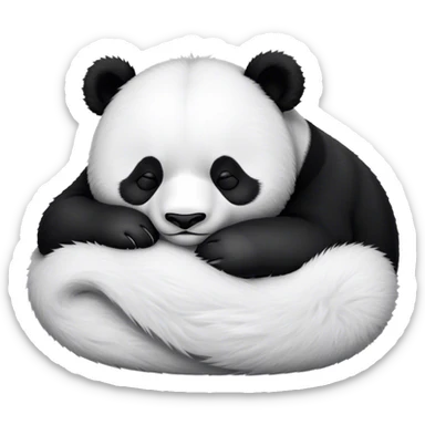 Panda sleeping sticker