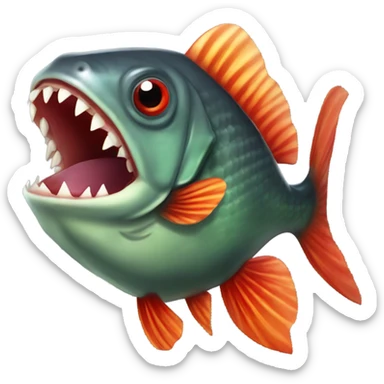 Piranha sticker