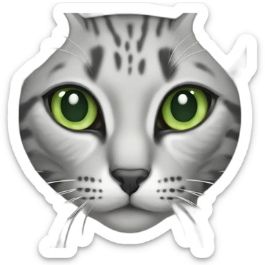 Egyptian Mau cat with green eyes sticker