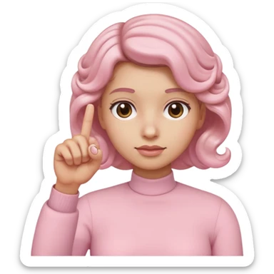 The index finger make it curl sticker