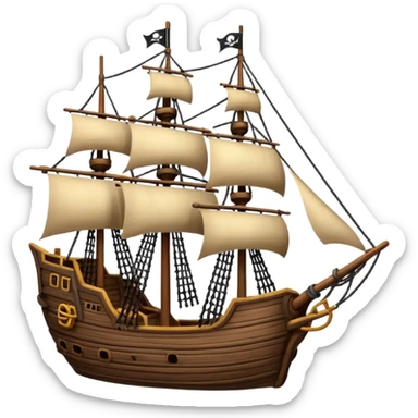 pirate ship for penguins sticker