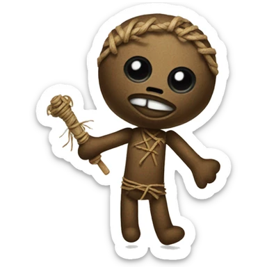 Voodoo doll sticker