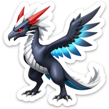 Shiny Dark Nargacuga-Zekrom-Reshiram-Silvally-Noivern-Hybrid (Full body) sticker