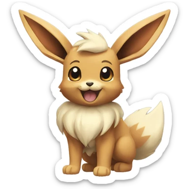 Pokémon eevee happy sticker
