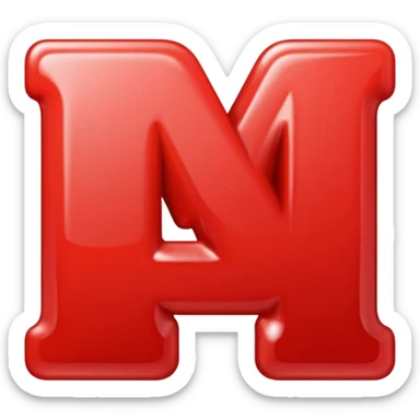 Letter A fun sticker