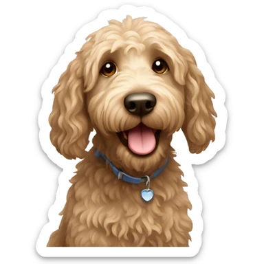 Labradoodle playing sticker