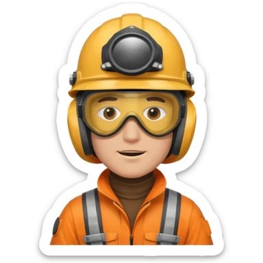 Protective Gear Worker man sticker