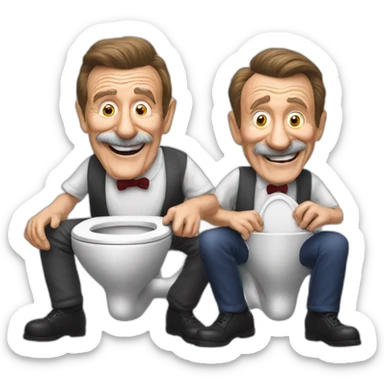Chuckle Brothers on the toilet sticker