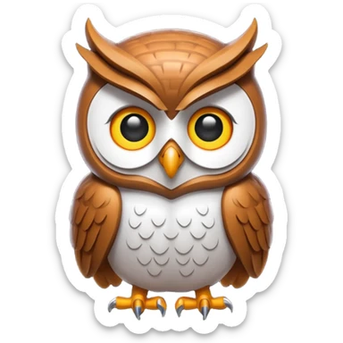 code writing owl sticker