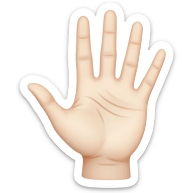 open palm with mystical lines sticker