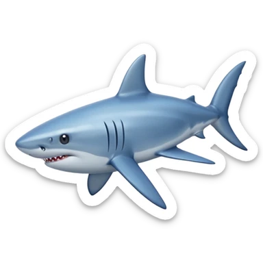 shark swimming in sea water sticker