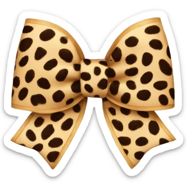 Leopard print bow  sticker