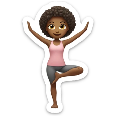 a girl doing yoga  sticker