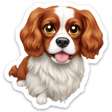 ruby cavalier king charles spaniel dog sticker