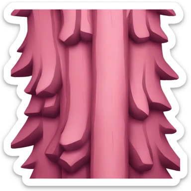 Pink redwood trees sticker